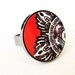 Baronyka Indian Flower In Black White Red Ring