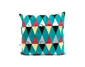 harlequin patchwork cushion cover multicolored - housse de coussin patchwork arlequin multicolore