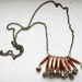 Faceted Pyrite and Vintage Copper Fringe Necklace