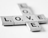 Love Is A Four Letter Word  - 8 x 10 Print - love, wedding, couple, engagement, love is not a game