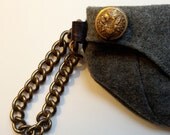 Clutch Purse from Gray WWII Swedish Garrison Hat
