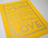 Weird Love - Dr Seuss quote poster