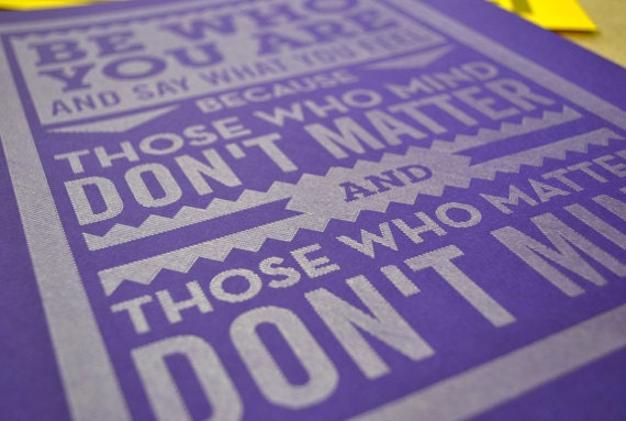 Be Who You Are - Dr Seuss Quote - Pen drawn poster
