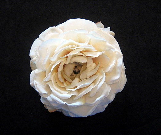 Antique Creamy Ivory Rose Silk Flower Hair Clip, Veil Accent, Bridal, Bridesmaids, Wedding, BESTSELLER