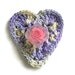 Valentine's Day Lavender Heart Crochet Soap Dish USA Grown Cotton