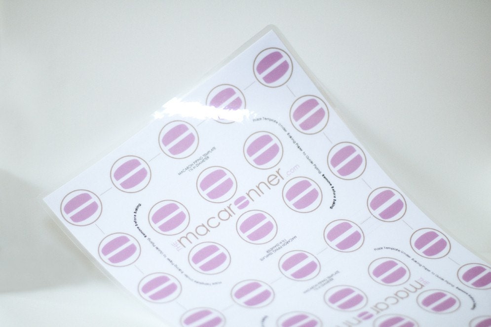 French Macaron Piping Template