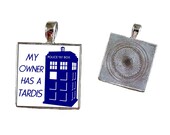Buy 2 Get 1 Free Doctor Who My Owner Has a Tardis Key Chain, Key Ring, Pendant, Pet Tag