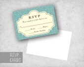 20 Romantic Wedding RSVP Cards, Shabby Chic Wedding Response Cards - Style PIL-012