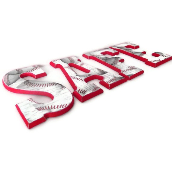 Baseball Room Decor Wall Letters