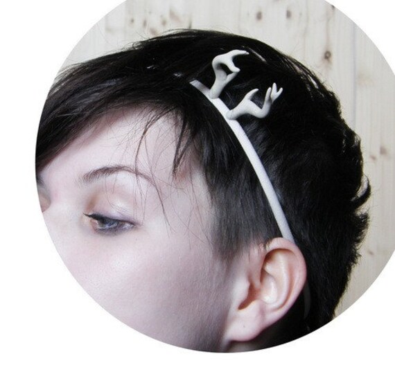Nude deer antler headband