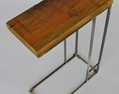 Wallace C Table perfect for laptops, drinks, and trays // sofa accent table with reclaimed wood and metal legs