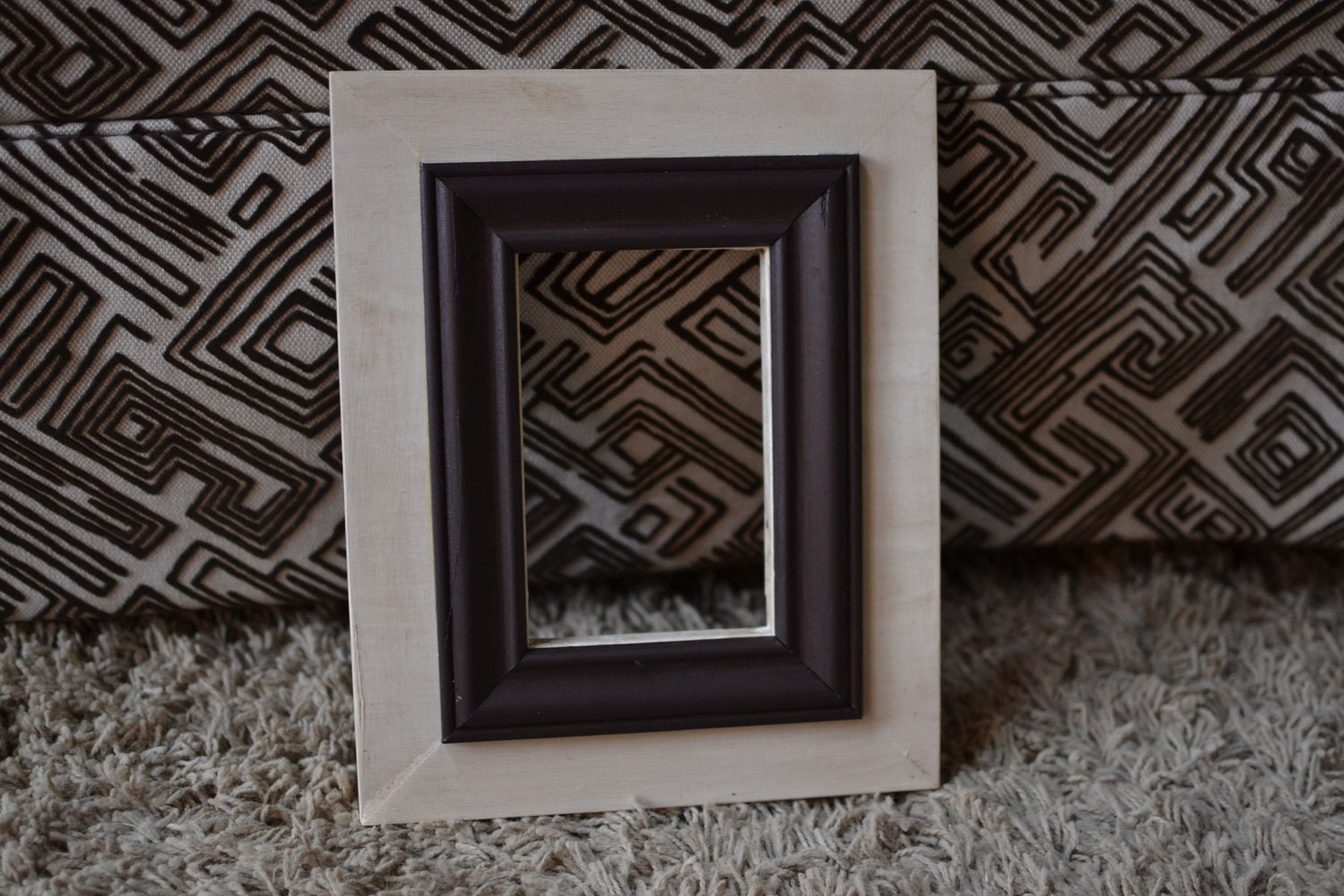 Antique White & Chocolate Brown Desktop Frame - 4X6