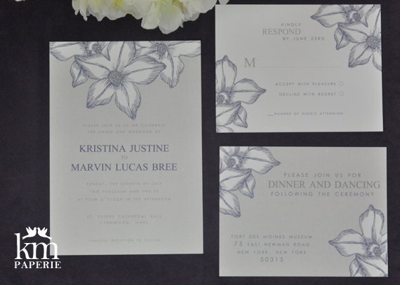 Invitation Suite - Floral Coach