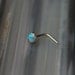 Opal Nose Ring Stud Sterling Silver Handcrafted