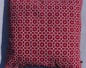 decorative pillow - red pillow cover - 18 inch - red pillow - geometric cushion - 18" pillow - geometric pillow