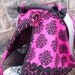 Carseat Canopy FREESHIPPiNG  Cover / Carseat Tent / Carseat Blanket Snaps Damask Swirls