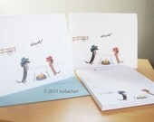 Dachshund Cow Dogs Stationery Set (8 cards, 1 notepad)