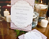 Shabby Chic Wedding Invitations - Vintage Scroll and Wallpaper - SAMPLE - 9260903-I