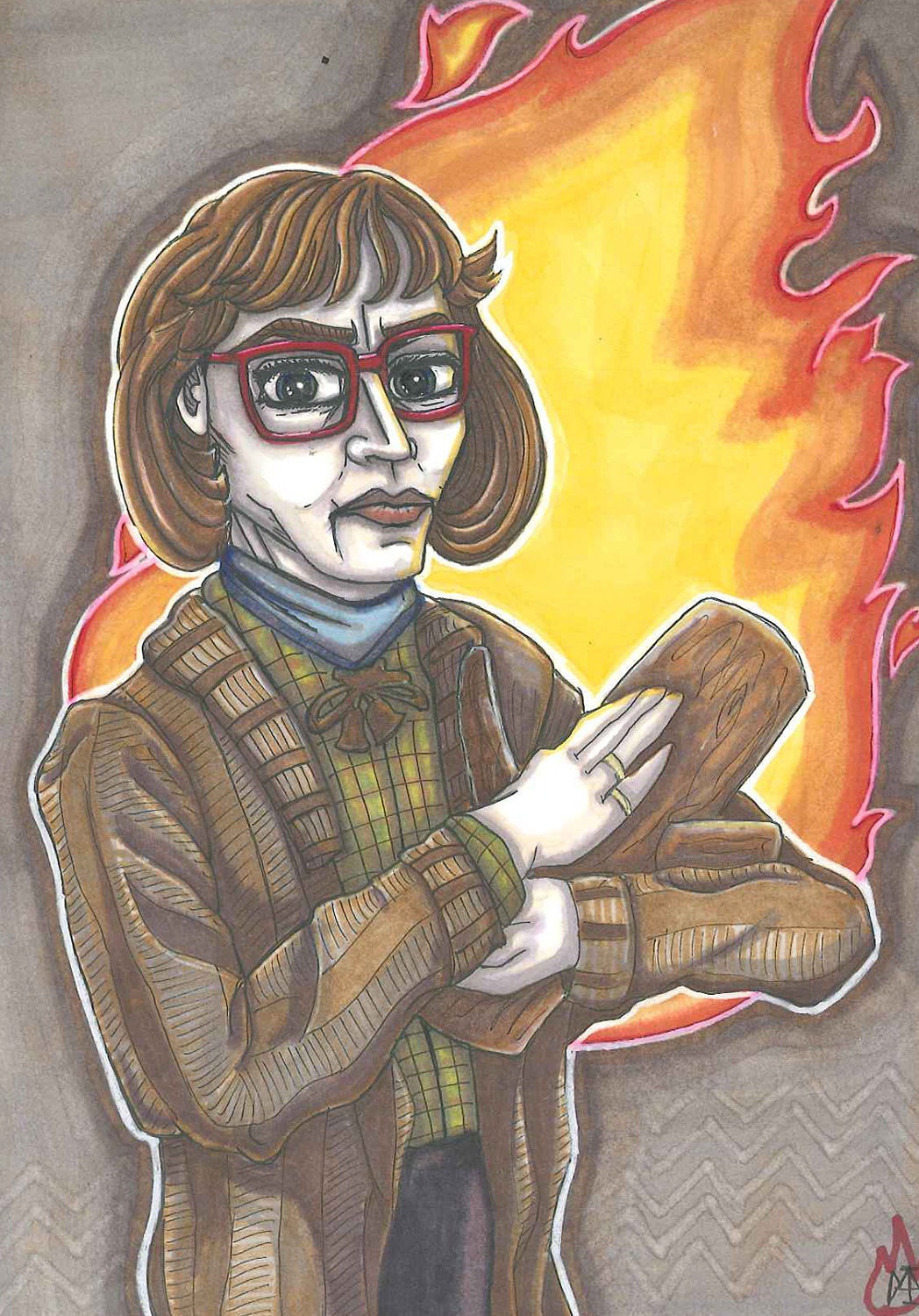 Twin Peaks Log Lady postcard PRINT