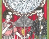 Twin Peaks Tarot Donna and James postcard PRINT