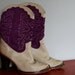 Purple suede and cream leather cowboy boots RESERVED FOR KRISTY