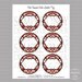 Red Damask Circle Labels/Tag - PDF Blank File & Add your text PNG File