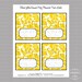 Editable and Printable - Yellow Damask Placecard Food Labels/Tags - (4) Digital Files