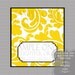 Editable and Printable - Yellow Damask Placecard Food Labels/Tags - (4) Digital Files