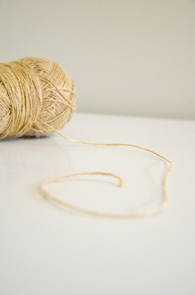 Rustic Natural Jute Twine / string / Yarn - for crafting, kniting, crochet, gift wrapping, packaging, scrapbooking, wedding favors