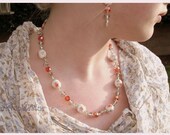 Porcelain and Crystal Princess Choker, Warm Sunset in Spring