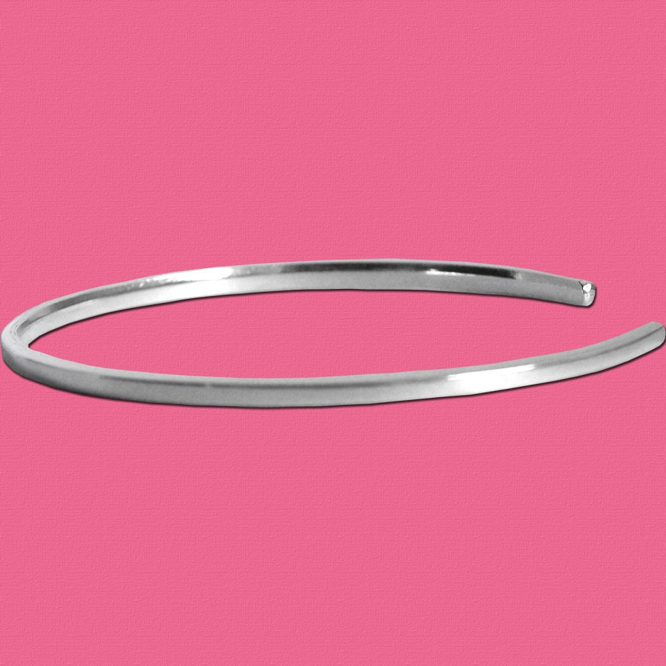 Thin Cuff Bracelet  - Sterling Silver - One Sixteenth Inch
