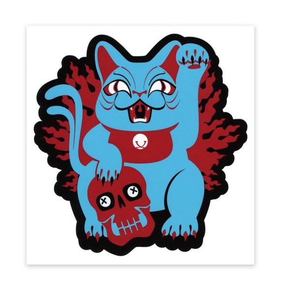 Unlucky Cat Vinyl Sticker