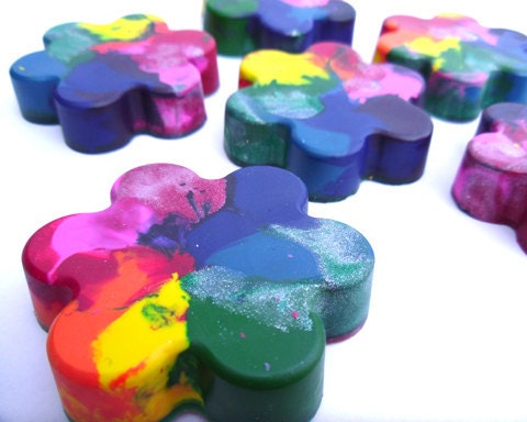 Jumbo Flower Rainbow crayon  by Scribblers Crayons
