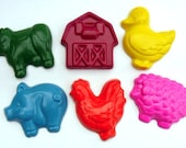 Farm Party crayon set of 6 crayons by Scribblers Crayons