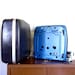 Working Antique Typewriter Smith Corona with case Two Tone Blue