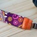 Purple Damask Camera Strap for DSLR / SLR Quick Release