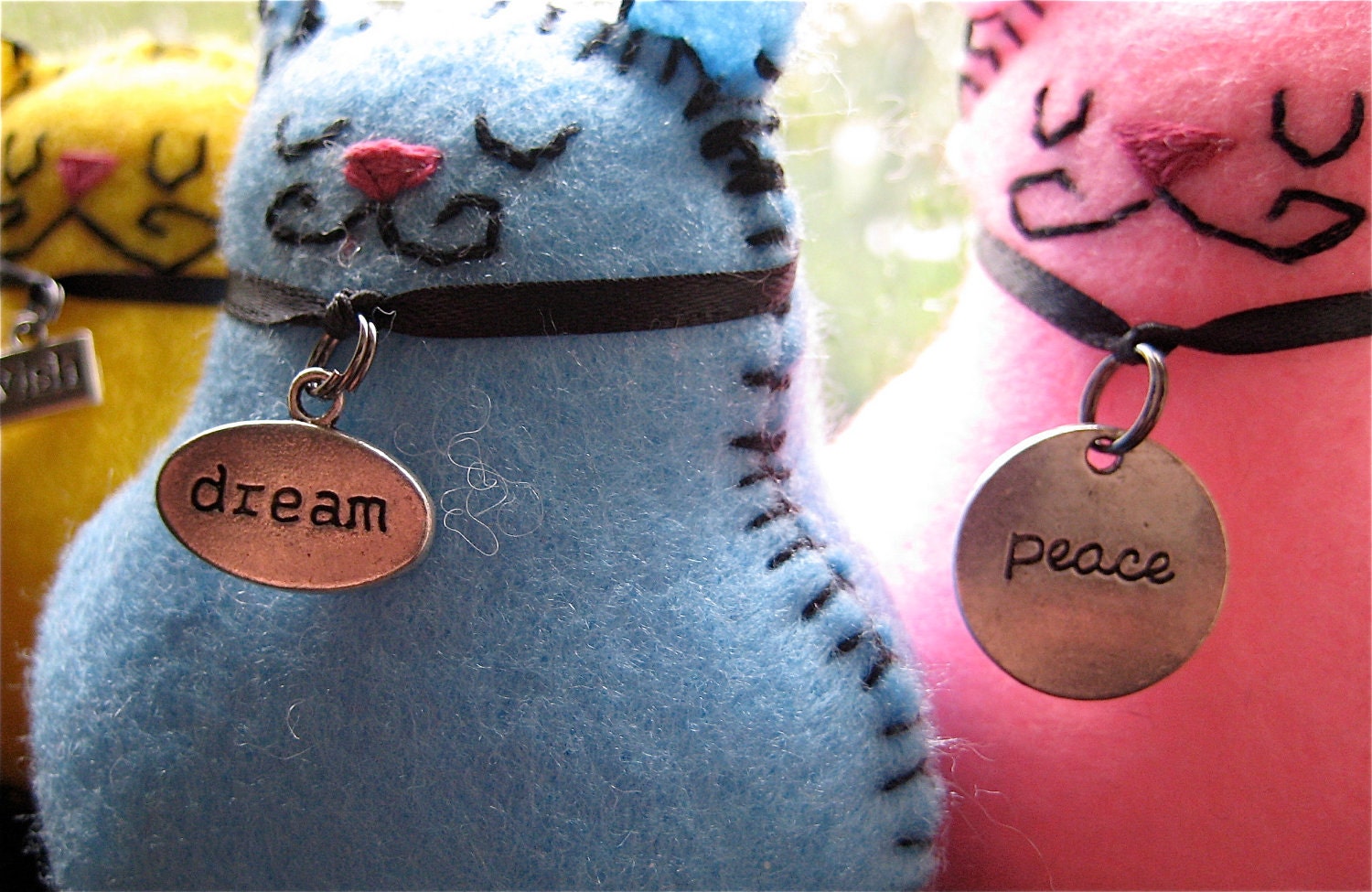 Felt Buddha Kitty with Inspiration Charm