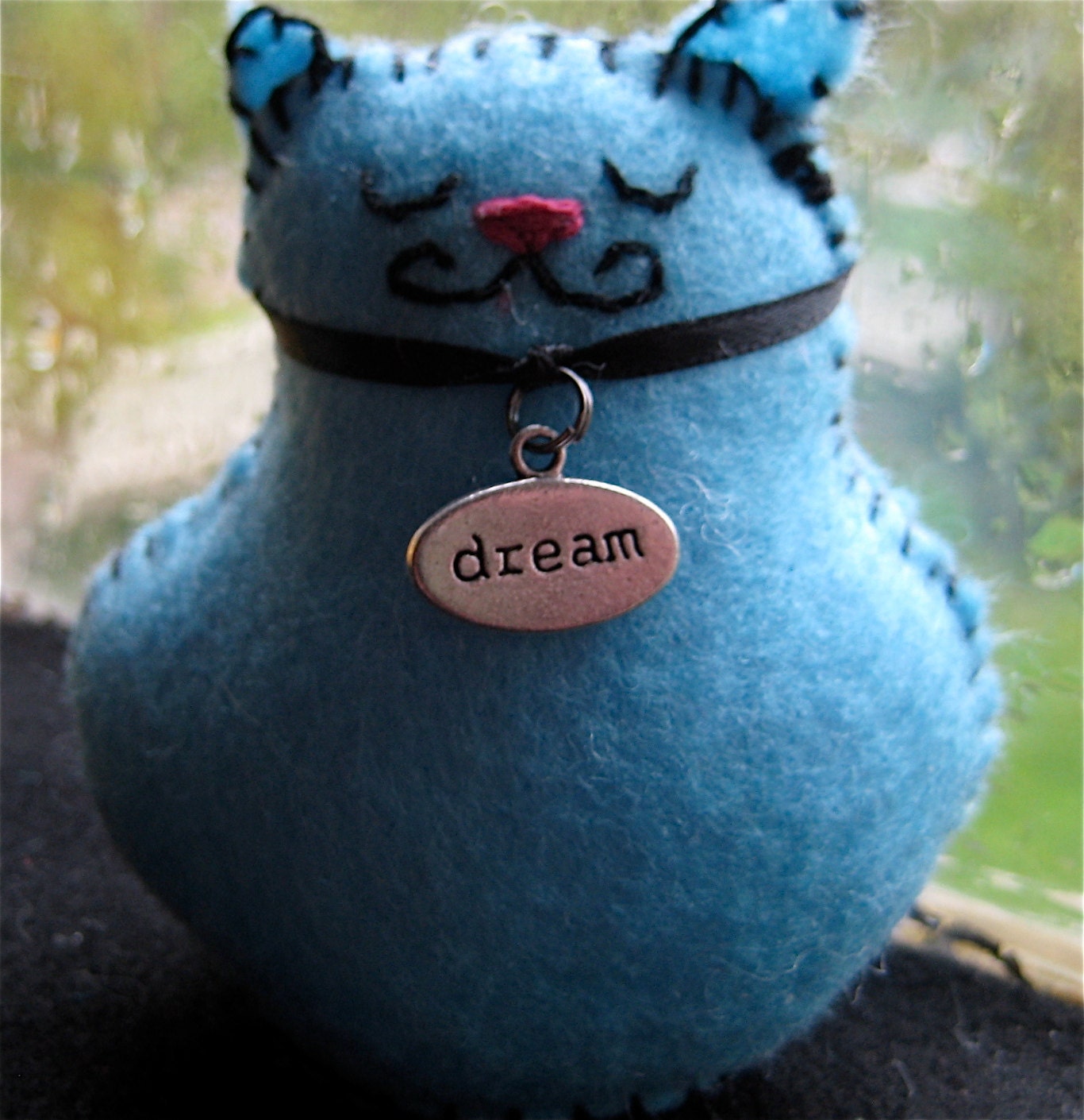 Felt Buddha Kitty with Inspiration Charm