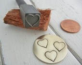 Mega Big Design Stamp - 10mm Heart - Steel Stamp for Hand Stamped Jewelry Making