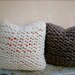 Alpaca huge knit pillow
