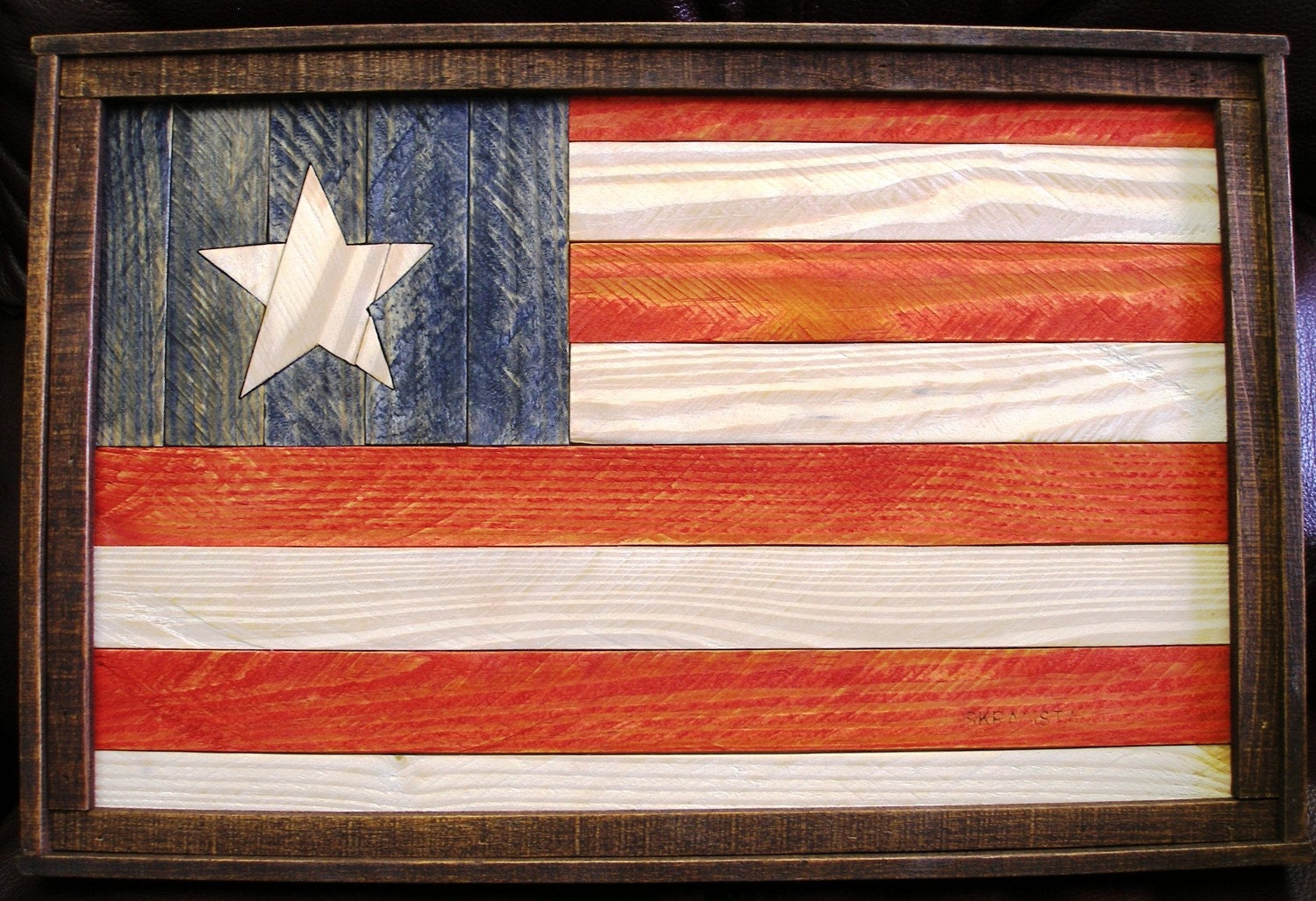 Lath Art - One Nation Patriotic USA NEVER FORGET-Great Unique Gift Idea