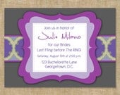 Modern Bachelorette Party Invitations (digital file) you print or add a professional printing service from my shop
