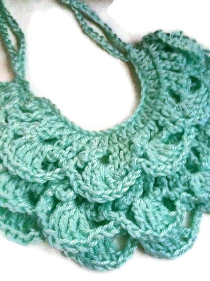 Ruffled Crochet Necklace