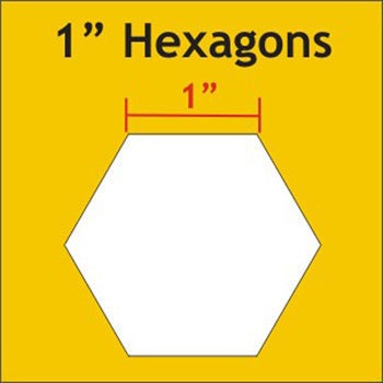 1 inch hexagons for English paper piecing, 100 pieces