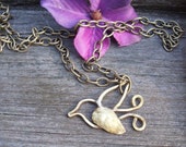 Handmade Golden Bird Necklace   B403