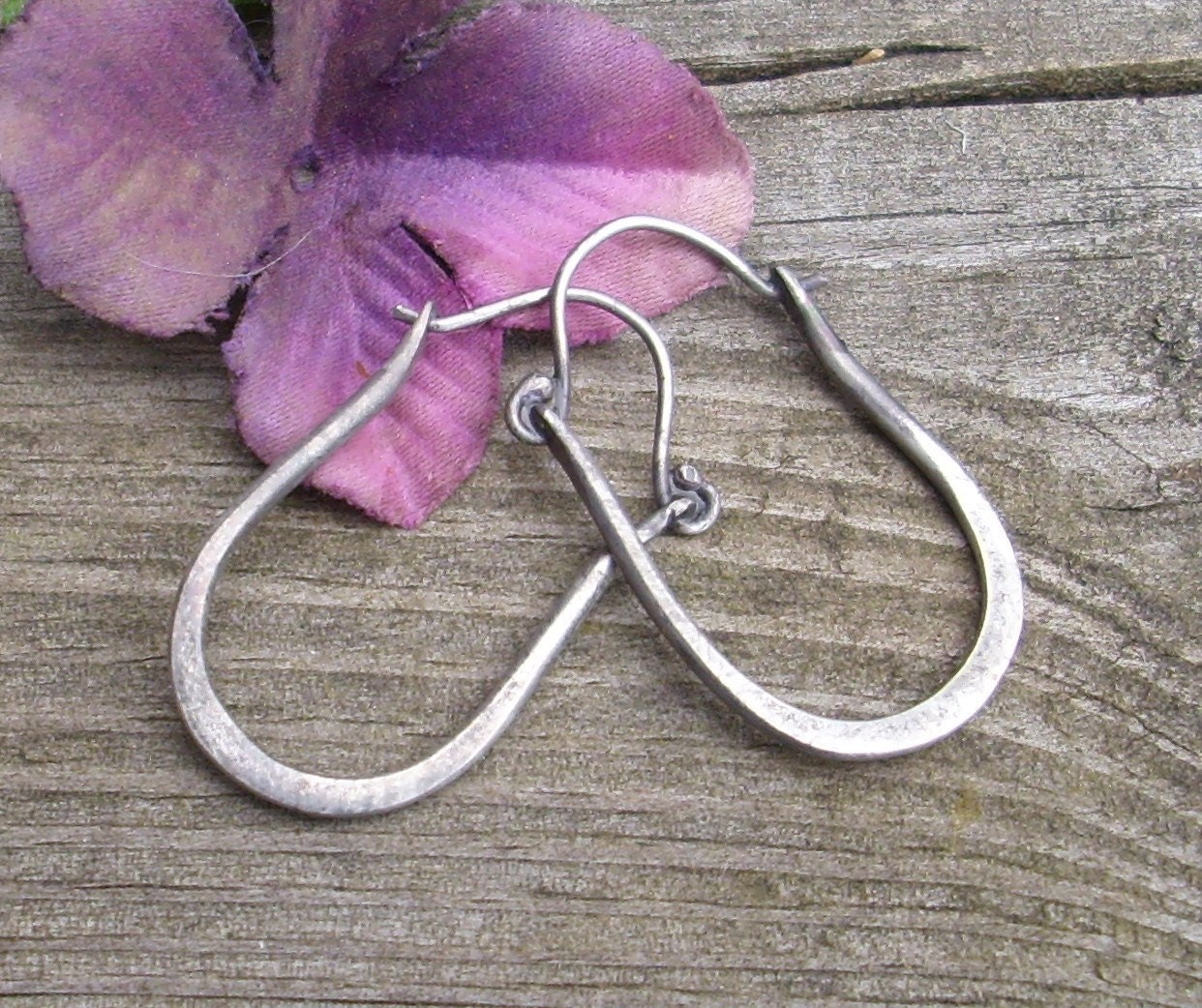 Sterling Silver Hobo Hoop Earrings