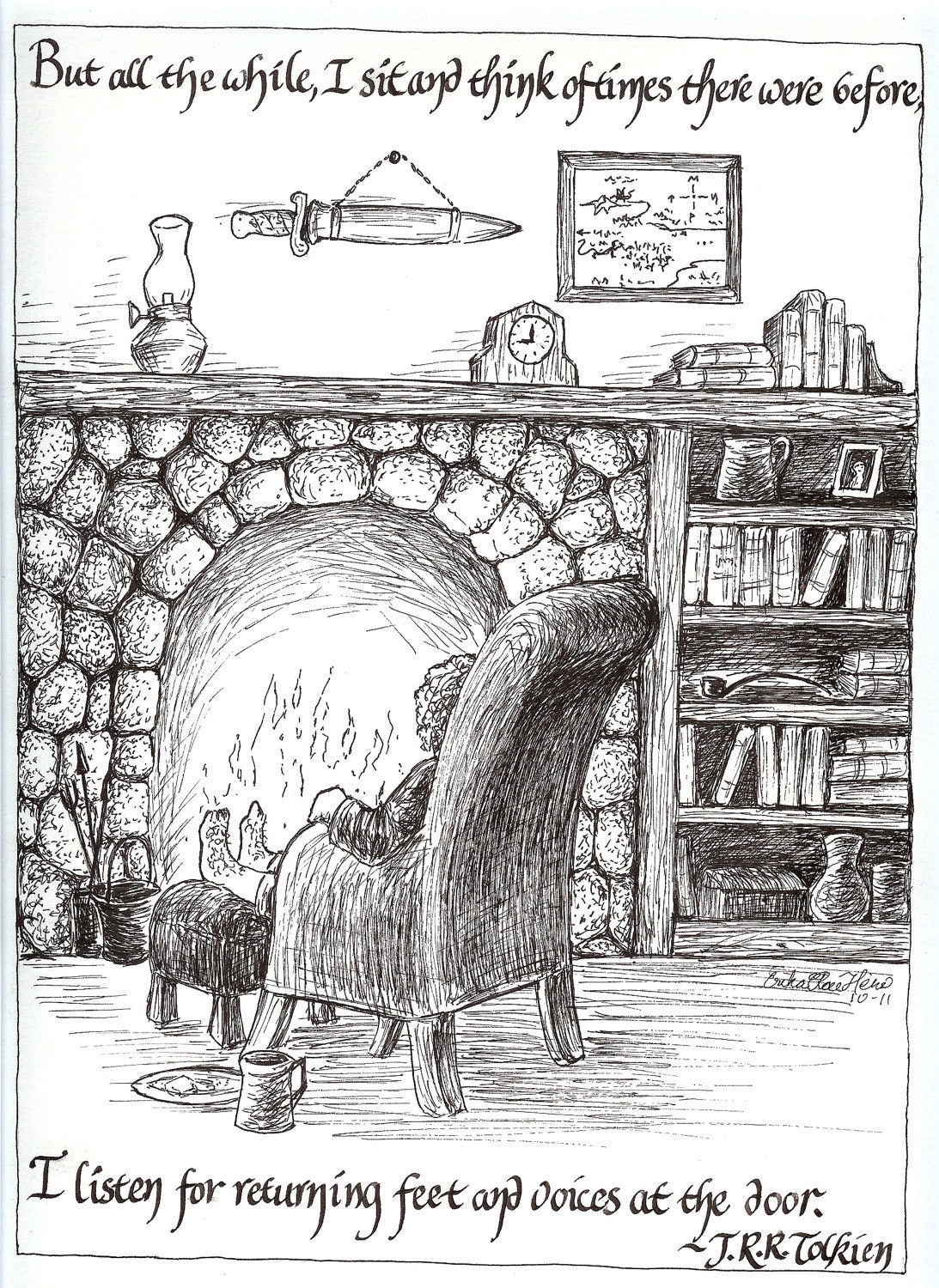 Bilbo's Reverie notecard set