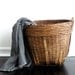 Large Woven Basket - Vintage Basket with Handles Rustic Storage, Laundry Basket, Planter