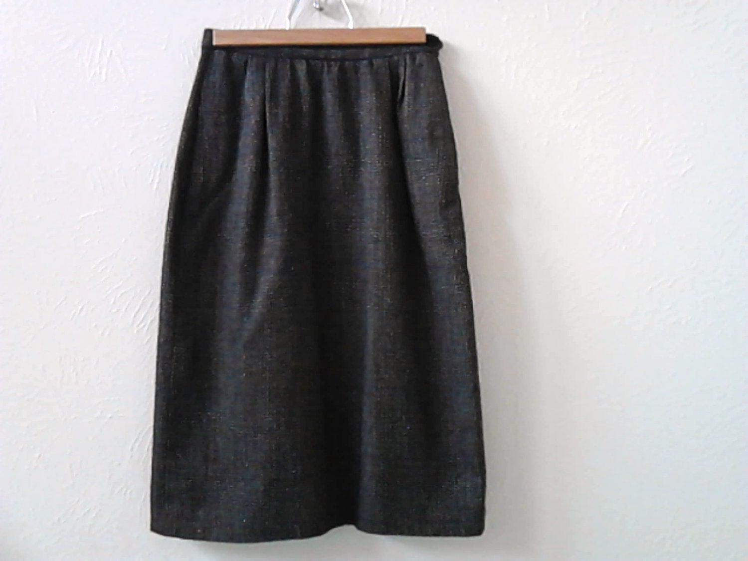skirt tweed lined straight size 4 vintage back to school - lillysshoppe