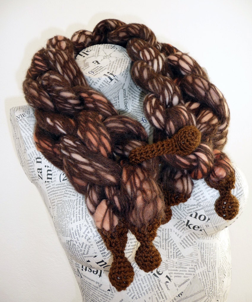Ajsa brown double loop collar